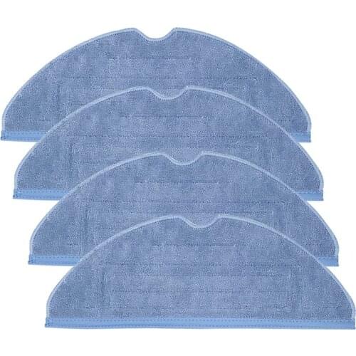 4Pcs Vacuum Mop Replacement Pads for Roborock T7 T7 Plus S7 Reusable Floor Expert Wet Replacement Microfiber Soft Pad