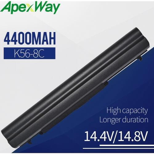 4400mAh Laptop Battery For ASUS K46CM K56 K56CA K56CB S56CM U48C U48CM U58C U58CM V550C V550CM VivoBook S550 S550C S550CA S550CM