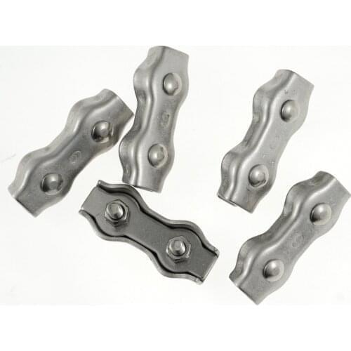 5Pcs M2-M5 Stainless Steel Bolt Clips Pole Clamp Wire Rope Clip Cable Clamp Caliper Simple Grip Hardware Cable Clamps