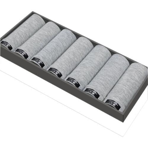 7pcs/lot Colorful Men Boxer Underwear Man Short Breathable Flexible Comfortable Shortboxers Solid Male Underpants Lot