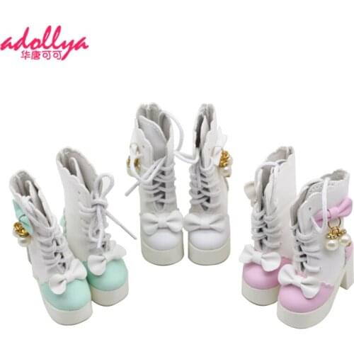 Adollya Fashion 7cm Botas BJD Doll Shoes PU leather Lady High Gang High Heels Doll Accessories Boots Suitable for 1/3 Dolls