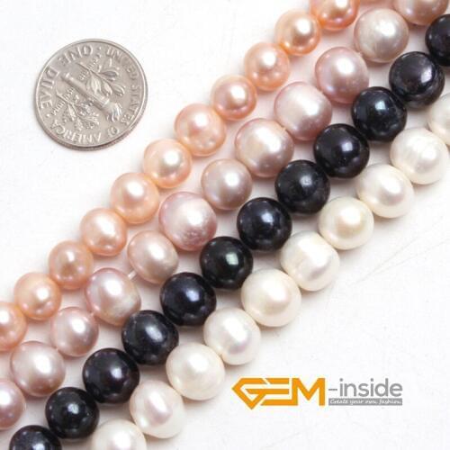 8-9mm Freshwater Pearl Beads(7-8mm Pink) DIY Loose Beads For Bracelet Or Necklace Making Strand 15" DIY Jewelry Bead White Pink