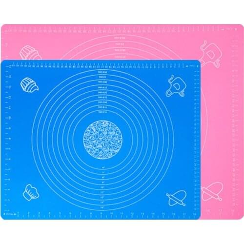 Food grade large 64*45 placemat with scale, thickened silicone kneading mat, kitchen potholder, baking and dough mat