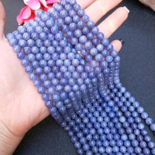 AA loose beads tanzanite blue round 4mm 40cm for DIY jewelry making FPPJ wholesale beads nature