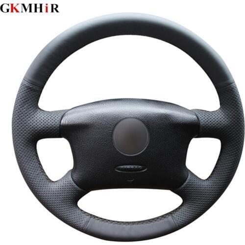 Black Steering Wheel Cover Artificial Leather Car Steering Wheel Cover for Volkswagen VW Passat B5 1996-2005 Golf 4 1998-2004