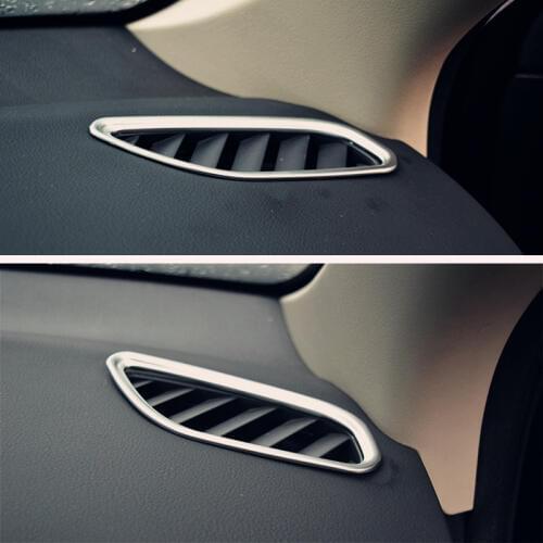 For Mitsubishi Outlander 2016 2017 abs Chorme Car Interior Upper Air Condition AC Vents Outlet Cover Trim Frame Matte