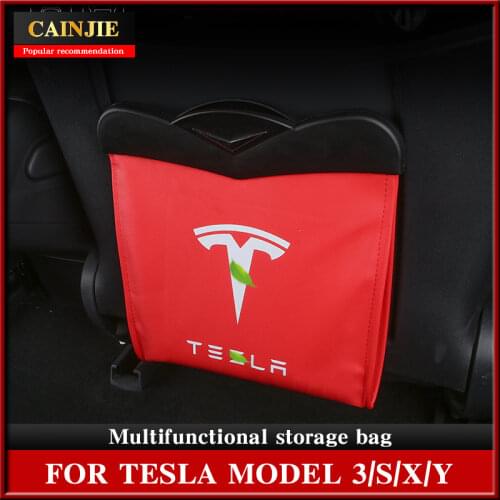 For Tesla Model 3 2021 accessories Multifunctional storage bag ModelS Model X model Y Garbage bag Convenient rear storage bag