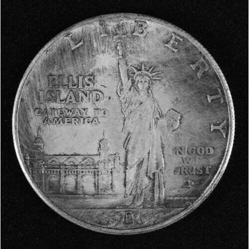 Copy 1906 United States Of America Coin Statue of Liberty Torch Emboss Silver Plating Souvenir Copper Currency 667A