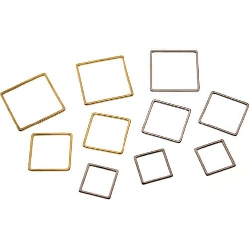 20pcs 12 16 20mm Square Stainless Steel Closed Jump Rings Clasp Connectors for Jewelry Making fits Earrings DIY Jewelry Findings