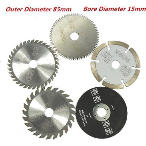 5Pcs HSS Saw Blade Dremel Cutter Circular Mini Saw Blade 85mm Cutting Tool Saw Blades For Power Tool Circular Saw Blade For Wood