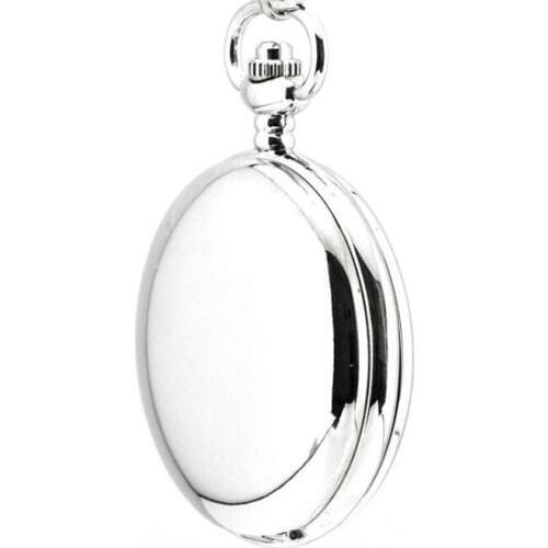 20pcs/lot Silver Polished Double Opened Flip Mechanical Pocket Watch Skeleton Roman Dial Mens Watches Christmas Gift Watch SP98