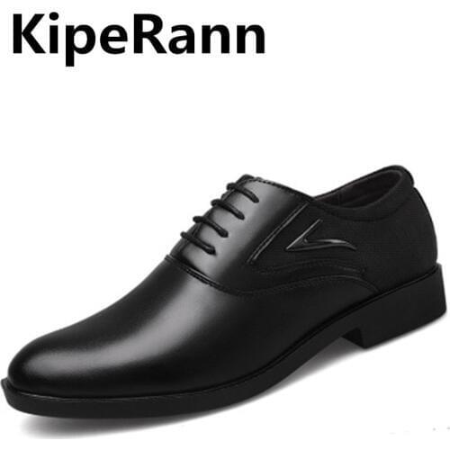 Brand 2019 new mens dress shoes 38-48 black classic pointed Oxford shoes mens fashion mens business party shoes dance shoes