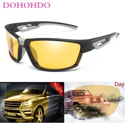 DOHOHDO New Men Polarized Glasses Car Driver Night Vision Goggles Anti-glare Polarizer Sunglasses Polarized Driving Sun Glasses
