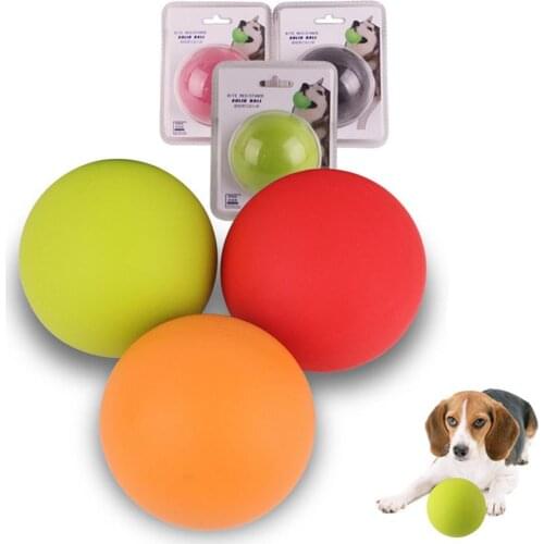 Dog Chew Rubber Ball Bite Resistant Indestructible Solid Bouncy Balls Pet Interactive Molar Toy Puppy Biting Tough Strong Ball