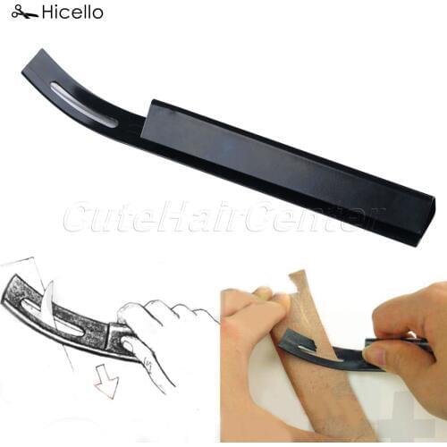 Genuine Hicello 1Pc Leather Skiving Knife Tool Black Safety Cut off Thin Knives Cutting Knife DIY Leathercraft Hand Sewing Tool