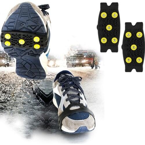 Snow Tube Anti-Skid Spikes 5Stud Non Slip Snow Shoe Grips Winter Anti Slip Climbing Outdoor Hiking Shoes Covers Crampon