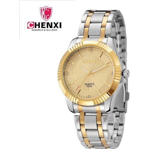 2018 New Arrival Watches Men dress watches Gold CHENXI Brand Steel Watches Fashion Waterproof Men Quartz watch Relogio Masculino