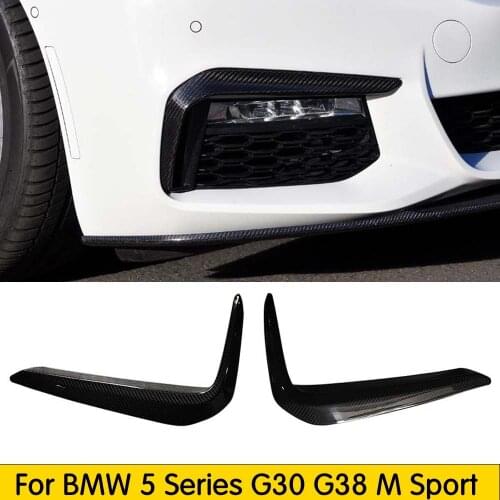 Carbon fiber front flaps for BMW G30 G31 carbon fiber front splitter for BMW 5 series G30 G38 M Sport 2017-2018