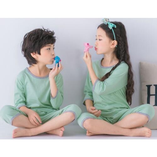 Baby Boys Pajamas Suit 100% Cotton Girls Sleepwear Sleep Suits Kids T-shirts Pants Children Pyjama Tops Trousers Homewear Pijama