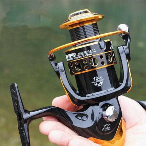 Gapless Metal head 13BB Fishing vessel Fish line Wheel Spinning Wheel Sea rod round Fishing Reel pre loading free shipping
