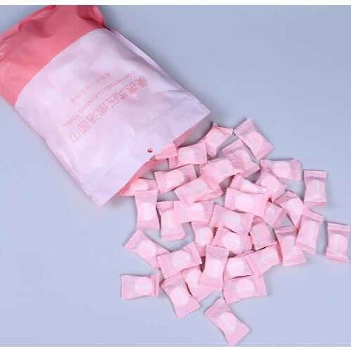 50PCS/Bag Disposable Compressed Portable Travel Face Towel Water Wet Wipe Washcloth Napkin Outdoor Moistened Tissues