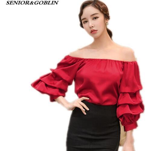 Красные блузки SENIOR&GOBLIN China At AliExpress