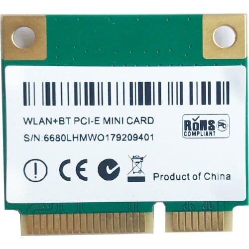 New 1200Mbps Band Wireless Card Network Adapter WiFi Wireless Mini PCI-E Network Card Bluetooth-compatible 2.4Ghz/5Ghz Adapter