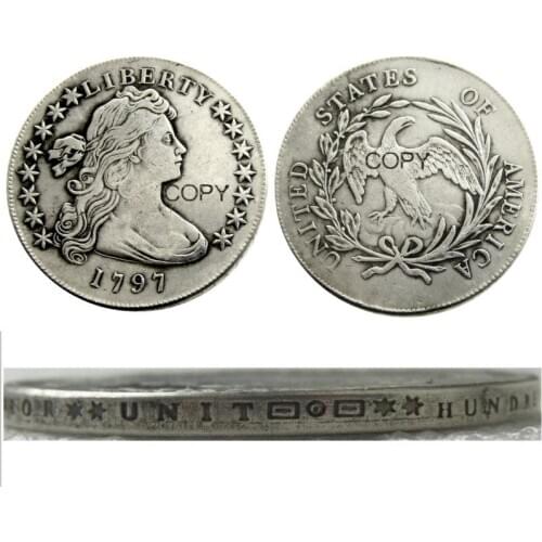 US 1797 Liberty Dollar Silver Plated Copy Coin