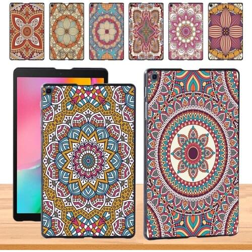 Slim Tablet Case For Samsung Galaxy Tab A 8.0 (2019) T290 T295 Mandala Pattern Durable Shell + Free Stylus