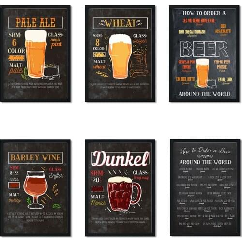 Toast To Cheers Vintage Bar Cafe Restaurant Beer Party Posters Nordic Canvas Painting Vintage Wall Art Living Room Decoration