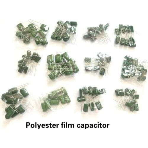 120pcs 12value x 10pcs 1000V Mylar Film Capacitor assorted Kit 3A102J~3A103J 1nF~10nF