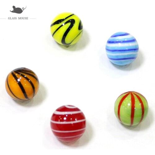 16mm Murano Glass Marbles Balls Art Home Decor Accessories For Vase Aquarium Pinball Game Toys Parent- Child Beads For Kids 5PCS