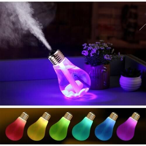 400ML Air Humidifier Ultrasonic Aroma Essential Oil Diffuser Ultrasonic Cool Mist Humidifier Air Purifier Colo LED Night light
