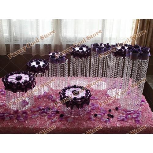 8pcs/set clear acrylic Tower macaron Display stand or wedding party Dessert Display Wedding Party Birthday Party decoration 08S2