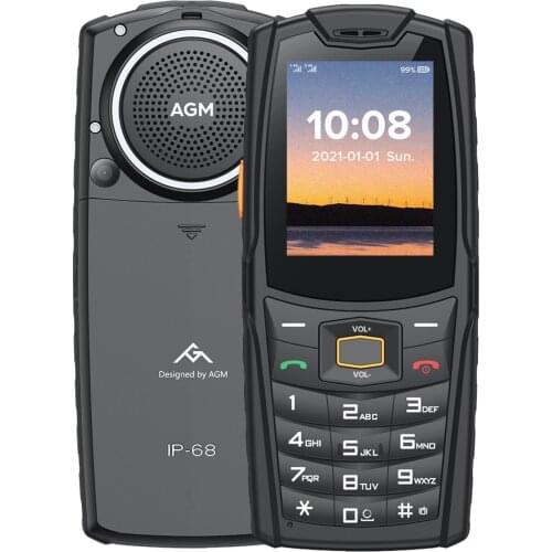AGM M6 GSM Phone 2.4 Inch 4G Mobile IP68 Push-Button Cellphones Keypad Phone Speaker 2500mAh Rugged Phone Feature Phone