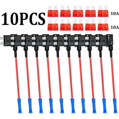 Car Fuse Holder Add-A-Circuit Accessory Replacement 12/24v TAP Adapter