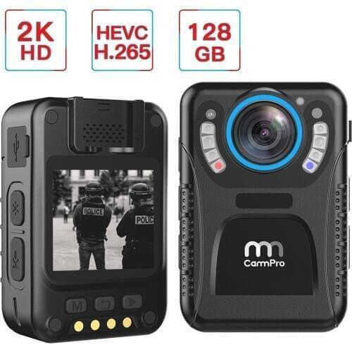 CammPro C3 Mini Body Cam 1440P IR Night Vision Video Recorder 128GB 12 Hours Recording H.265 Police DVR Camcorder