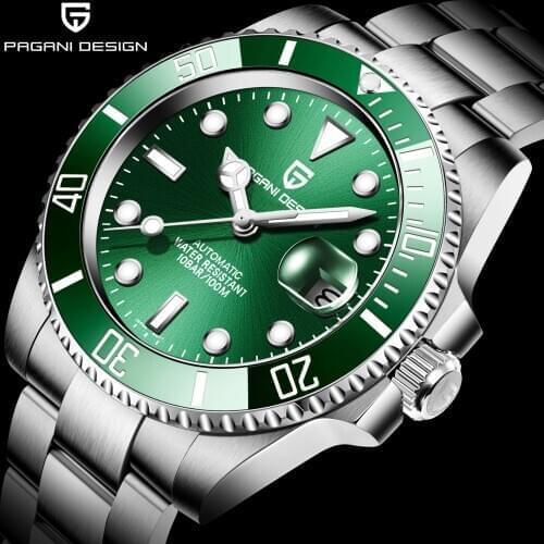 PAGANI DESIGN Men Watch NH35A Automatic Mechanical Wristwatch Stainless Steel Sapphire Glass Men Watches Reloj Hombre 2020 New