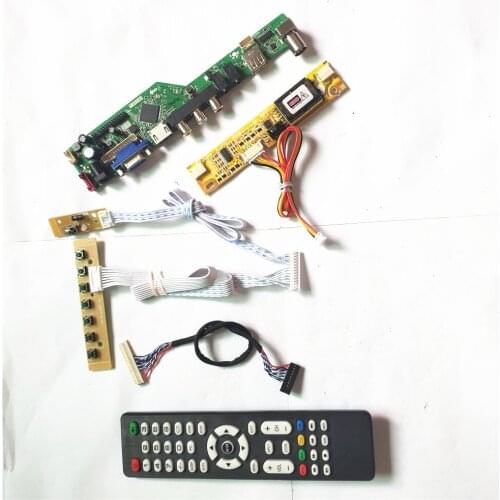 For LM185WH1-TLFB/TLFF/TLH1 T.V53 controller board Remote+Inverter+keyboard VGA HDMI-Compatible AV USB 2CCFL 30Pin LVDS LCD