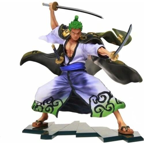Anime 1/8 Scale Painted Figure Wano Country POP Kimono Battle Version Santoryu Roronoa Zoro Action PVC Figure Toy Brinquedos