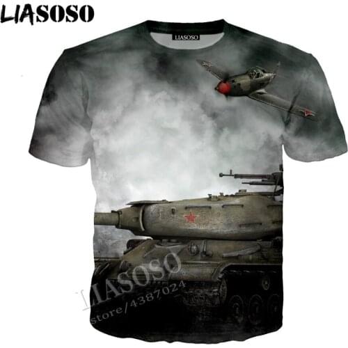 LIASOSO New Tees Latest Comfortable 3D Printed Polyester T-shirt Military Game T Shirt Tank Theme Casual Graphic T Shirts