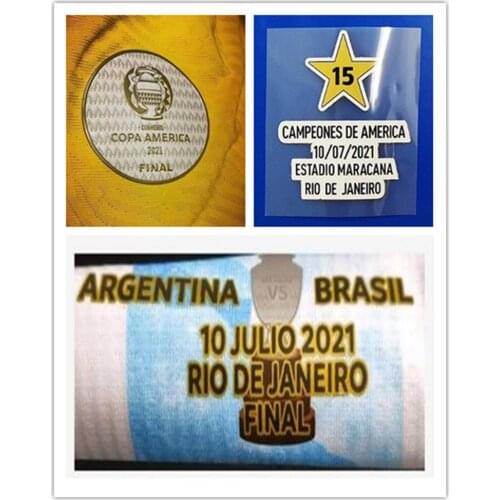 Football Patch 2021 Copa America Campeon soccer patch Argentina vs. Brazil Championship Final soccer patch