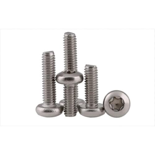 GB2672 304 six-lobe screws Anti-theft screws M2 M2.5 M3 M4 round head no plum blossom Column core blots