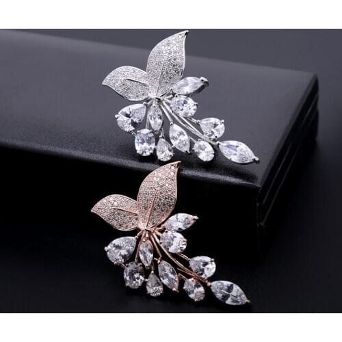 HONGHONG Flower Brooches For Clothes