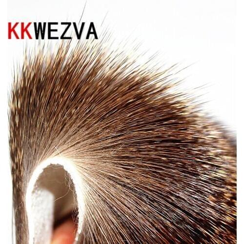 KKWEZVA 8X8cm Body Deer Hair Patch Caddis Stimulater Hopper Floating Dry Fly Tying Material Fishing Fly Tying Wing Natural Color