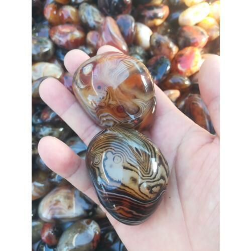 Hot sale!2pcs beautiful natural sardonyx tumbled stones and minerals palm agate gemstones healing crystals for home decoration