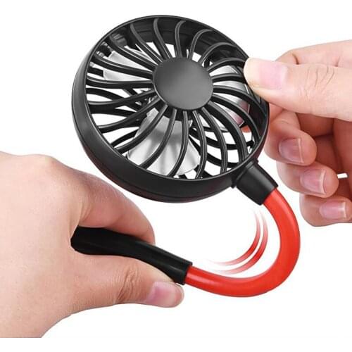 2021 Mini Fan Neck Fan 1800mAh Rechargeable Fan Portable Sports Fans Handheld Air Conditioner Cooler Fan for Home Outdoor