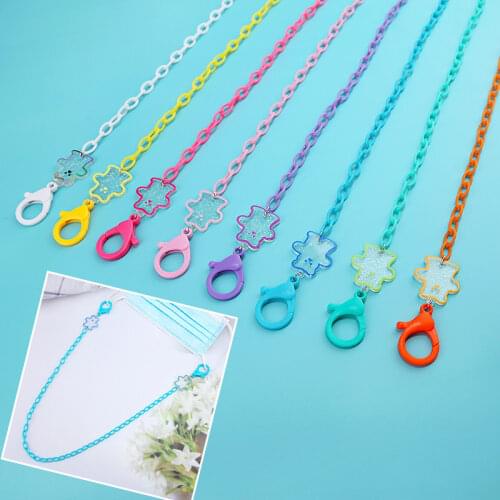Fashion Childrens Glasses Chain Acrylic Anti-lost Mask Lanyard Holder Cartoon Bear Charm Sunglasses Chain Strap Jewelry Gift