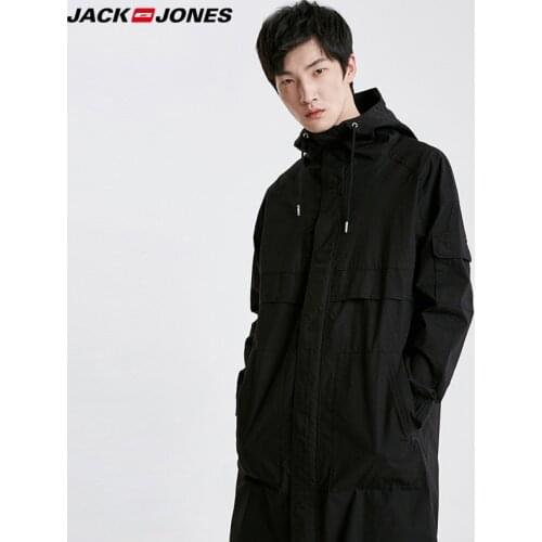 Jack Jones mens medium long pure cotton embroidered coat| 219121539