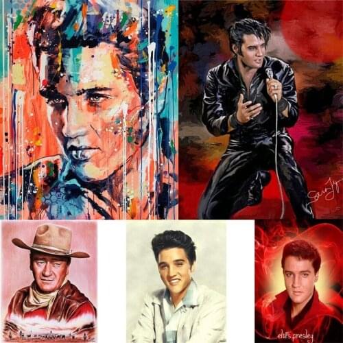 5D DIY Art Diamond Painting Singer Elvis Pattern Diamond Mosaic Full Diamond Embroidery Kits Cross Stitch Room Wall Home Decor